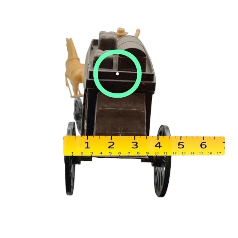 Vintage Western Stagecoach Horses Wagon Toy USA Processed Plastic Co 7665